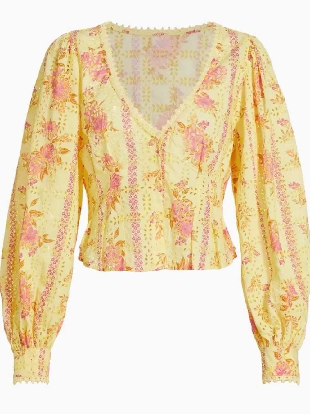 Free People Blossom Eyelet Top